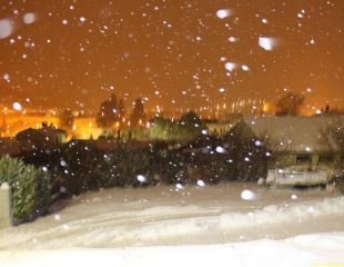 neige, Quillan de nuit  sous la neige, VisitesVirtuelles.123.fr