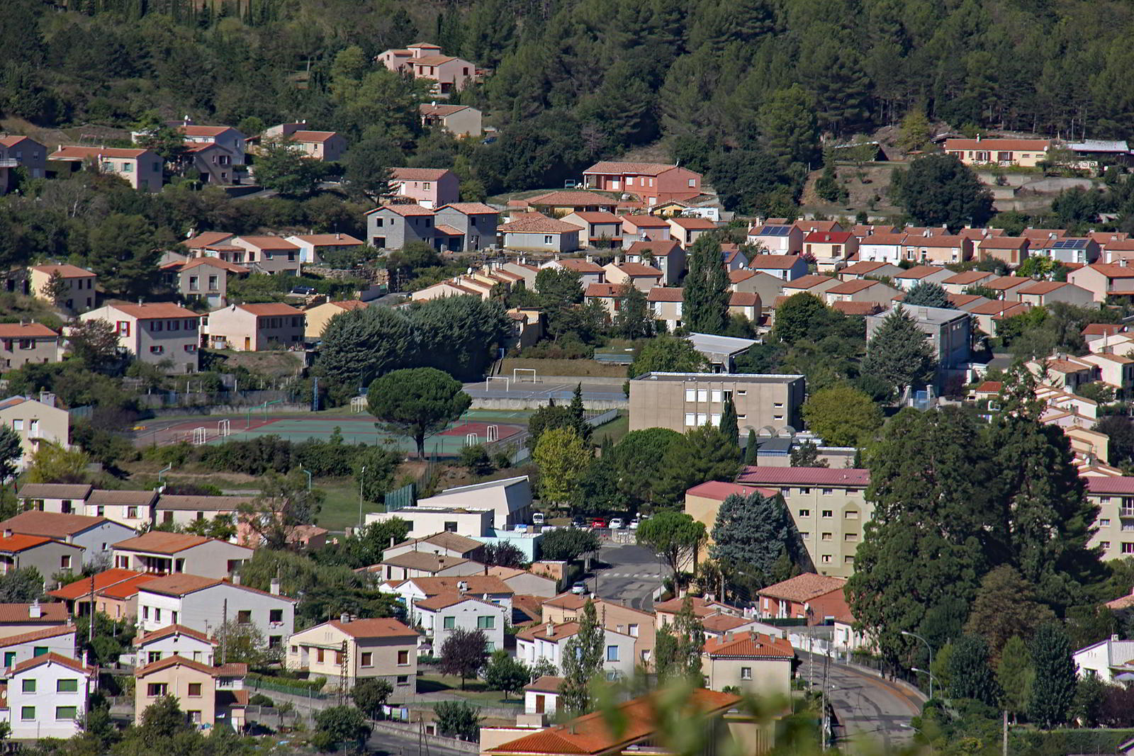Quillan vue du Pic de Bitrague